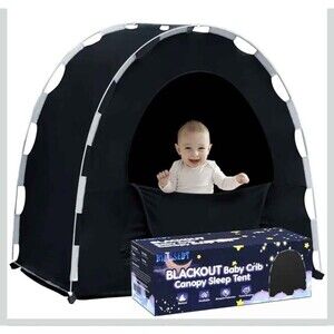 Blackout  Baby Crib Canopy Sleep Tent Portable Travel Pack And Play NIB